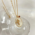 Birth Flower & Stone Necklace
