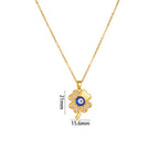Evil Eye Lucky Clover Necklace
