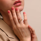 18k Water Droplet Ring