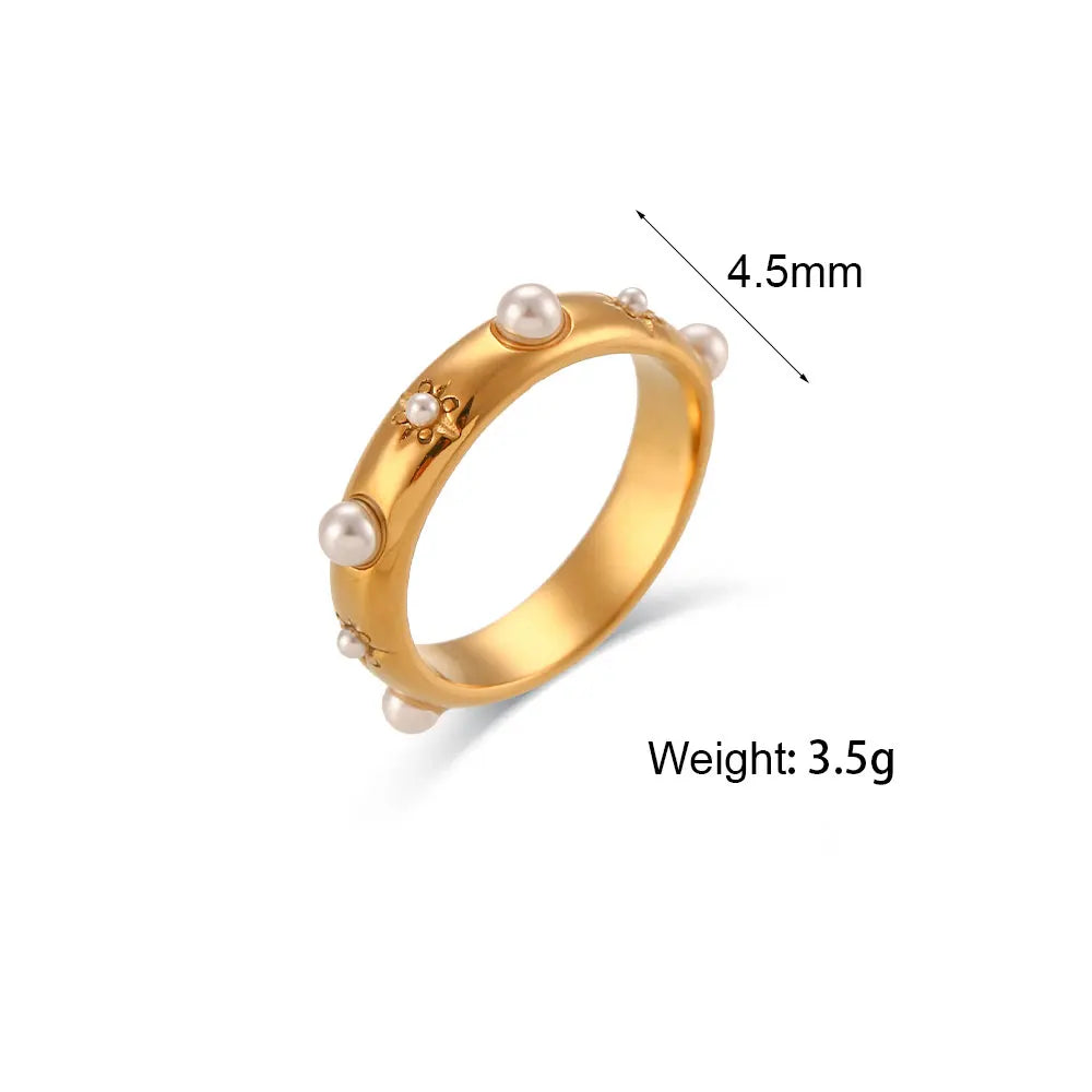 18k Vintage Pearl Rings