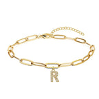 Paperclip Initial Bracelet