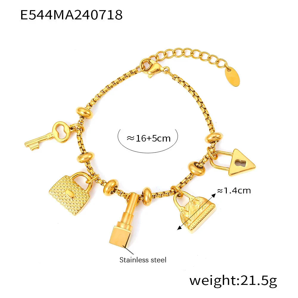 Lock Charm Bracelets
