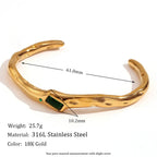 18k Irregular Twig Bracelet