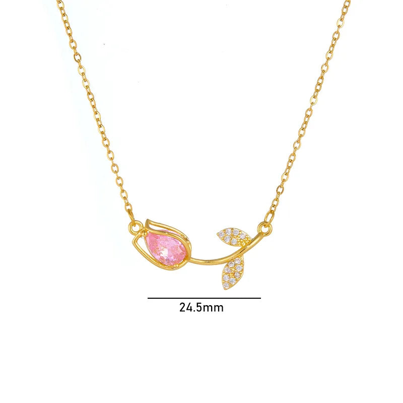 Crystal Tulip Necklace