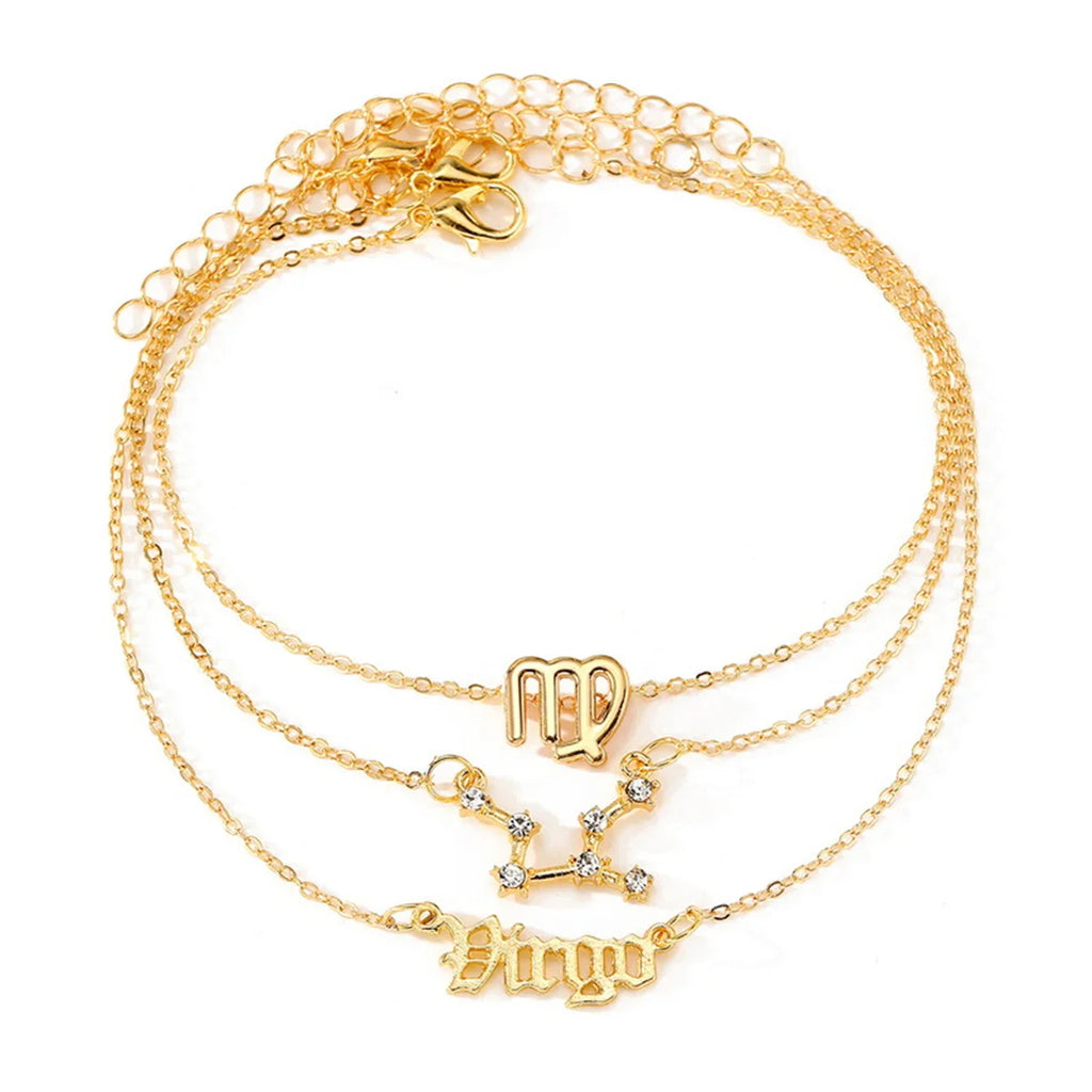 3PC Zodiac Anklets