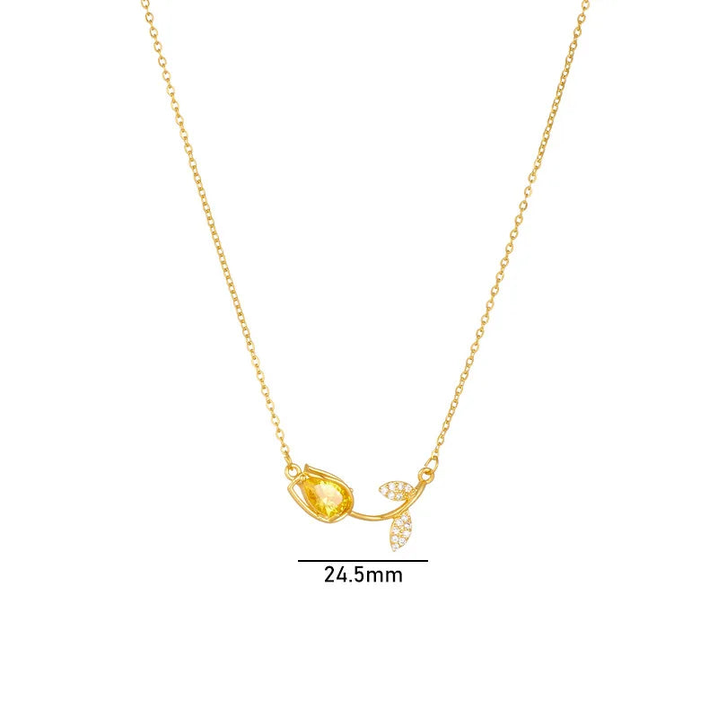 Crystal Tulip Necklace