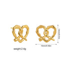 Pretzel Heart Earrings