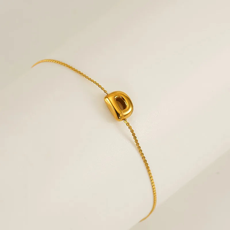 Dainty Bubble Initial Bracelets