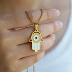 Hamsa Evil Eye Necklace