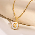 Coin Initial Necklace