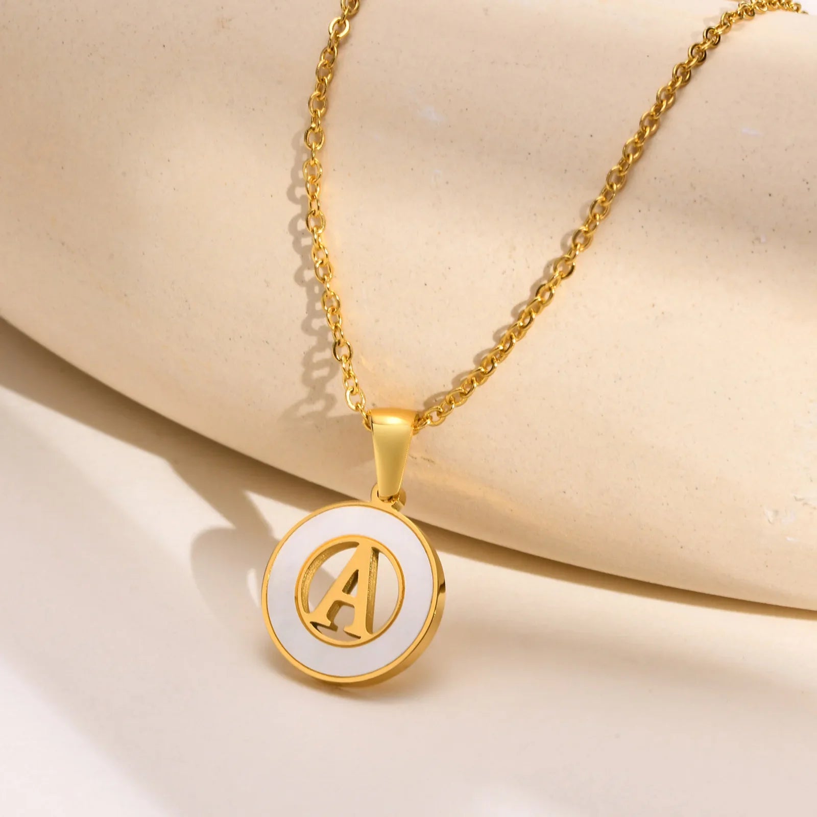 Coin Initial Necklace