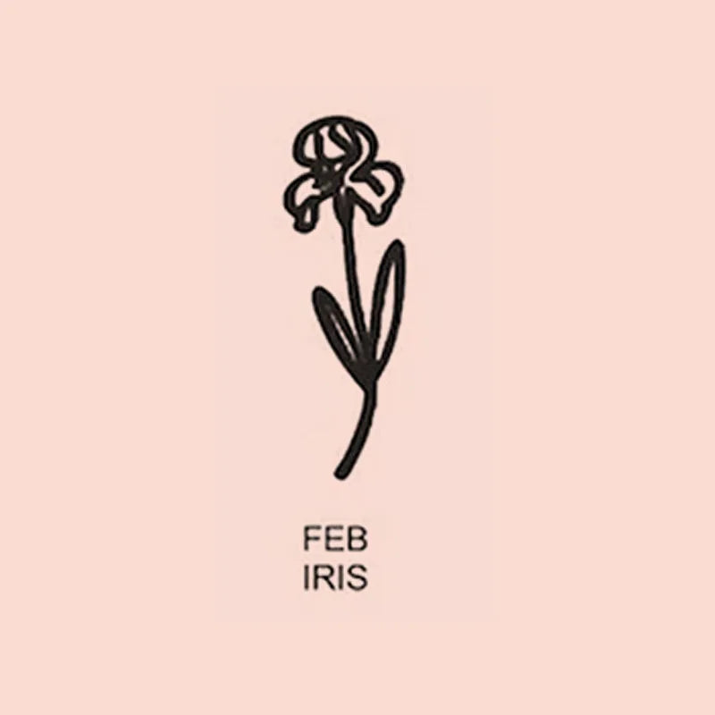 Custom Birth Flower & Name Ring