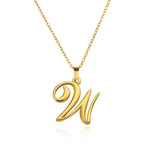 18k Cursive Initial Necklace