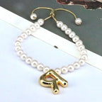 Pearl Balloon Initial Bracelets