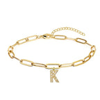 Paperclip Initial Bracelet