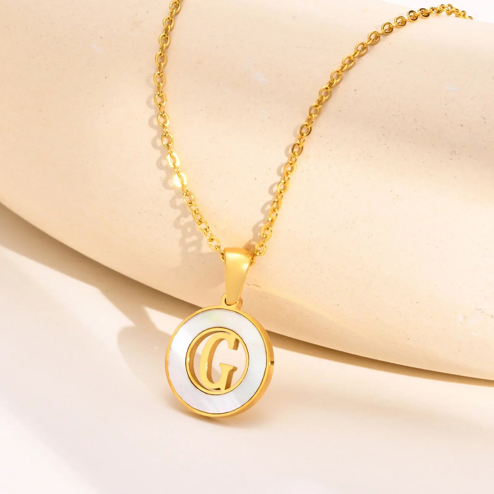 Coin Initial Necklace