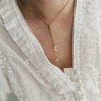 Moon Star Tassel Necklace