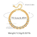 18k Square Gem Cuban Bracelet