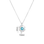 Evil Eye Lucky Clover Necklace