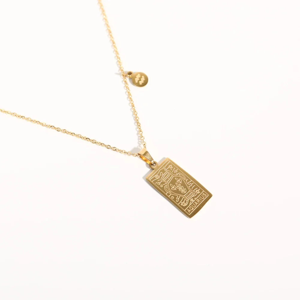 Vintage Zodiac Tarot Necklace