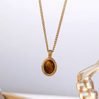 Stone Pendant Jewelry Set
