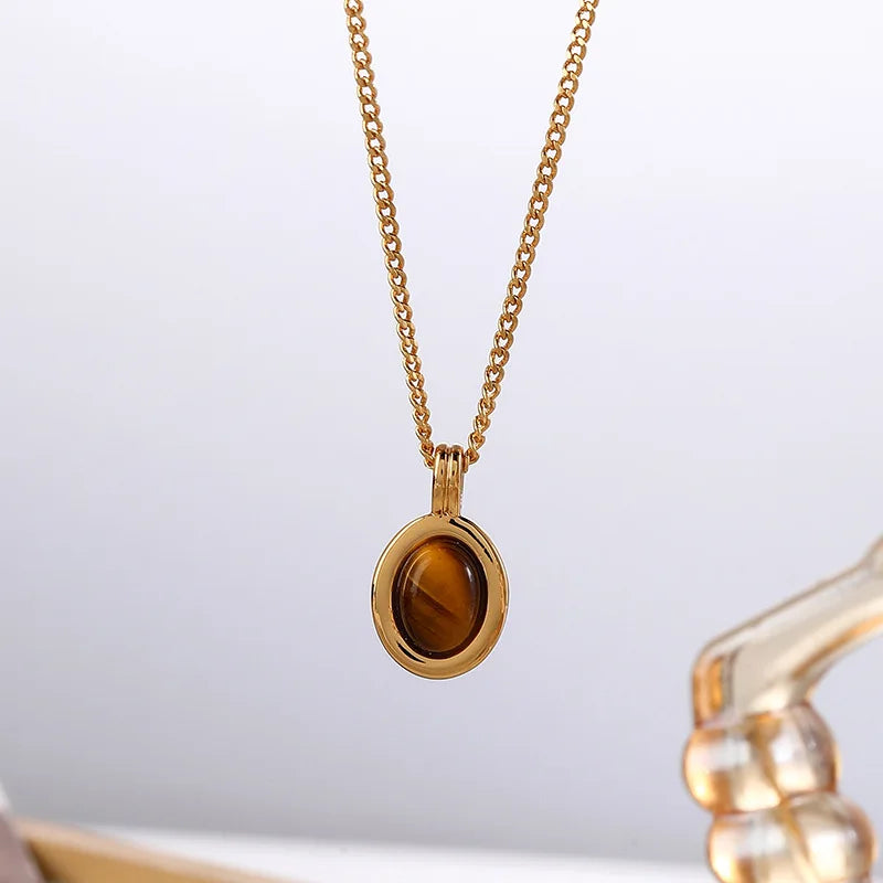 Stone Pendant Jewelry Set