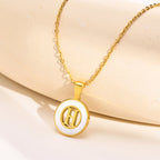 Coin Initial Necklace