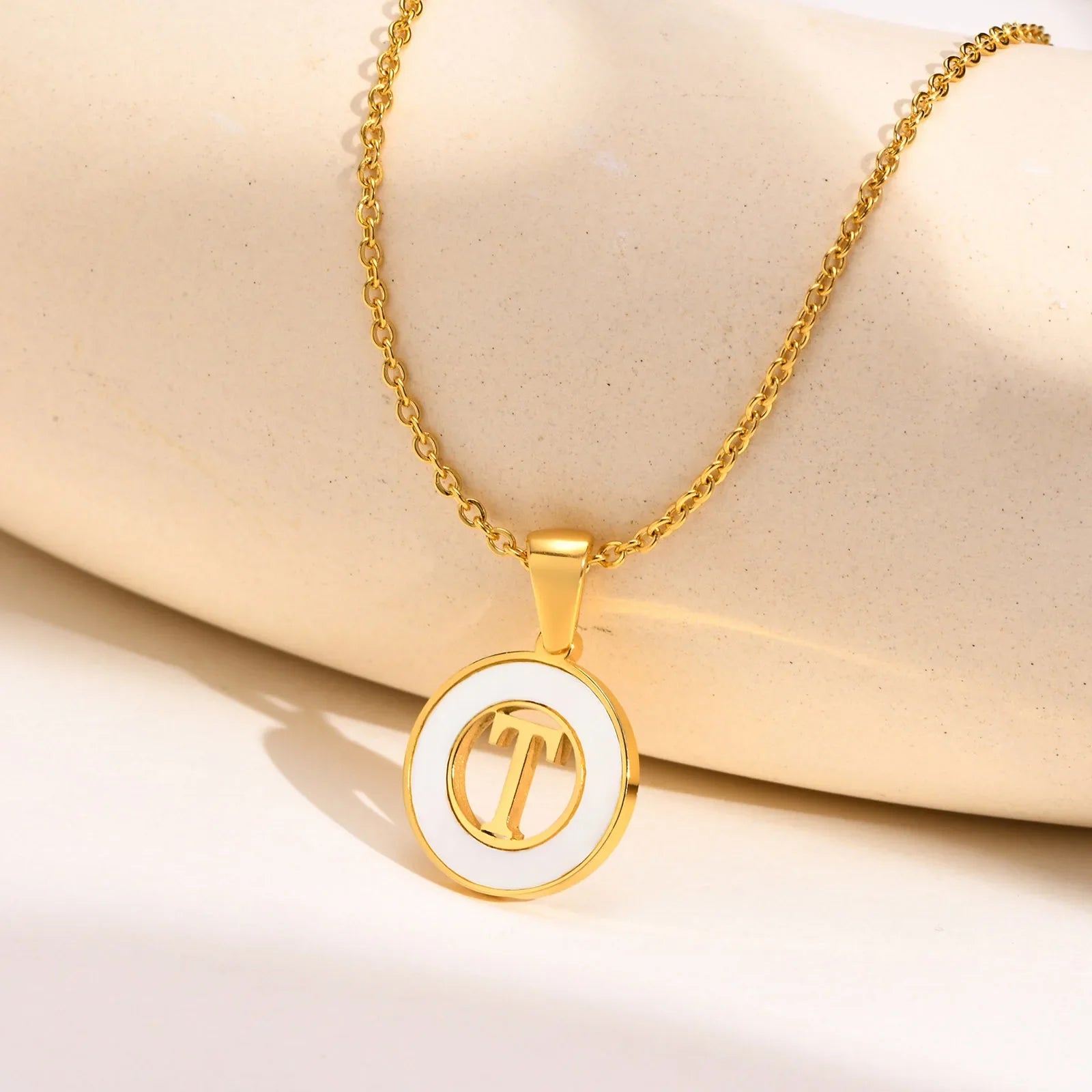 Coin Initial Necklace