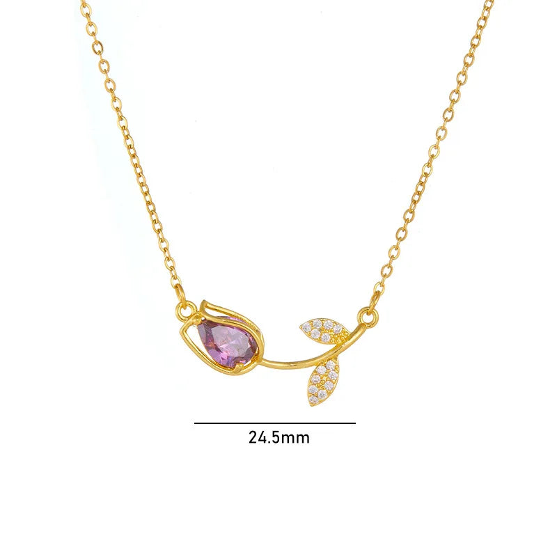 Crystal Tulip Necklace