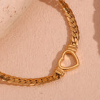 18k Heart Choker Necklace