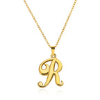 18k Cursive Initial Necklace