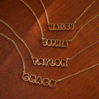Custom Name Outline Necklace