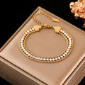 18k Rope & Crystal Chain Bracelet
