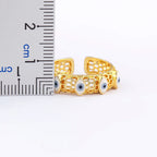 Open Evil Eye Hex Ring
