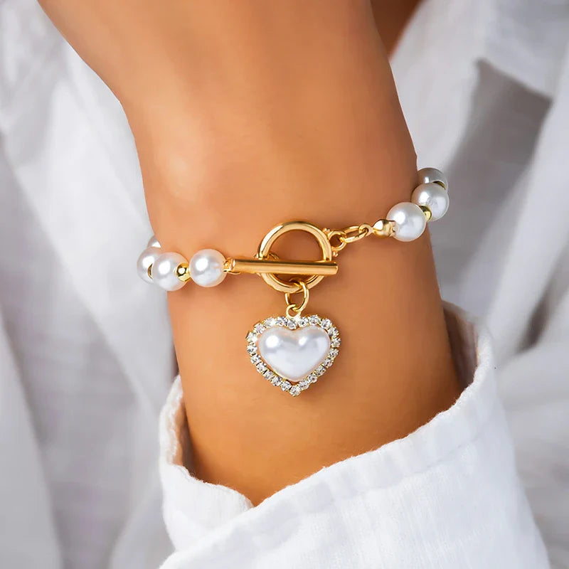 Pearl Heart Bracelet