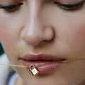 18k Love Lock Initial Necklace