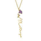 Birth Flower Name Necklace