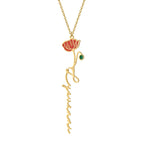 Birth Flower Name Necklace