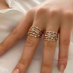 18k Inlaid Stone Ring