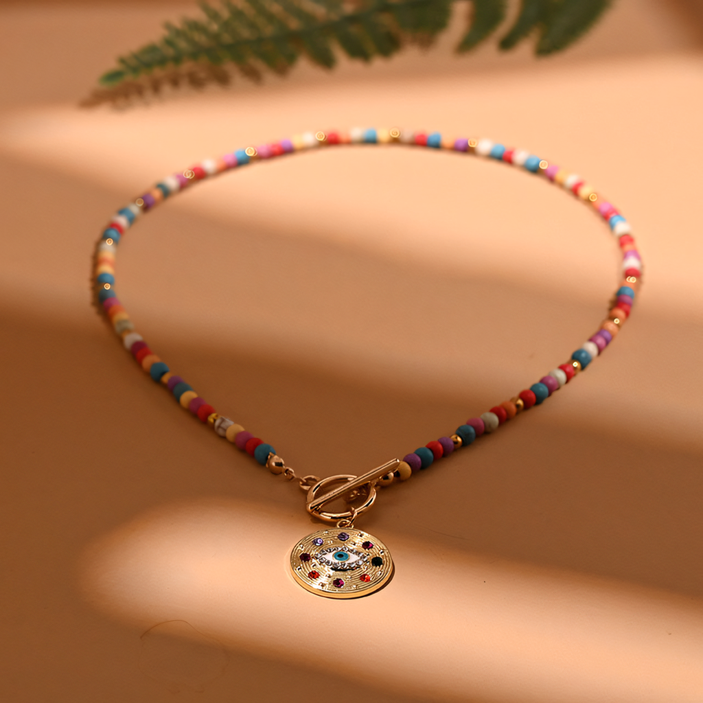 Colorful Boho Evil Eye Necklaces
